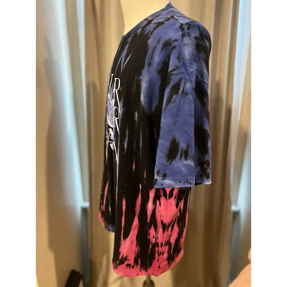 Air Jordan‎ Men's T Shirt 2xl Black And Blue Tie Dyed Pattern